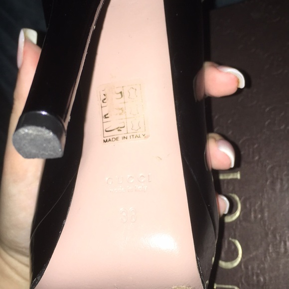 Gucci patent leather pumps